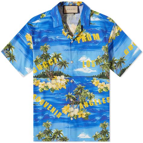 gucci hawaii tshirt|gucci button up shirt.